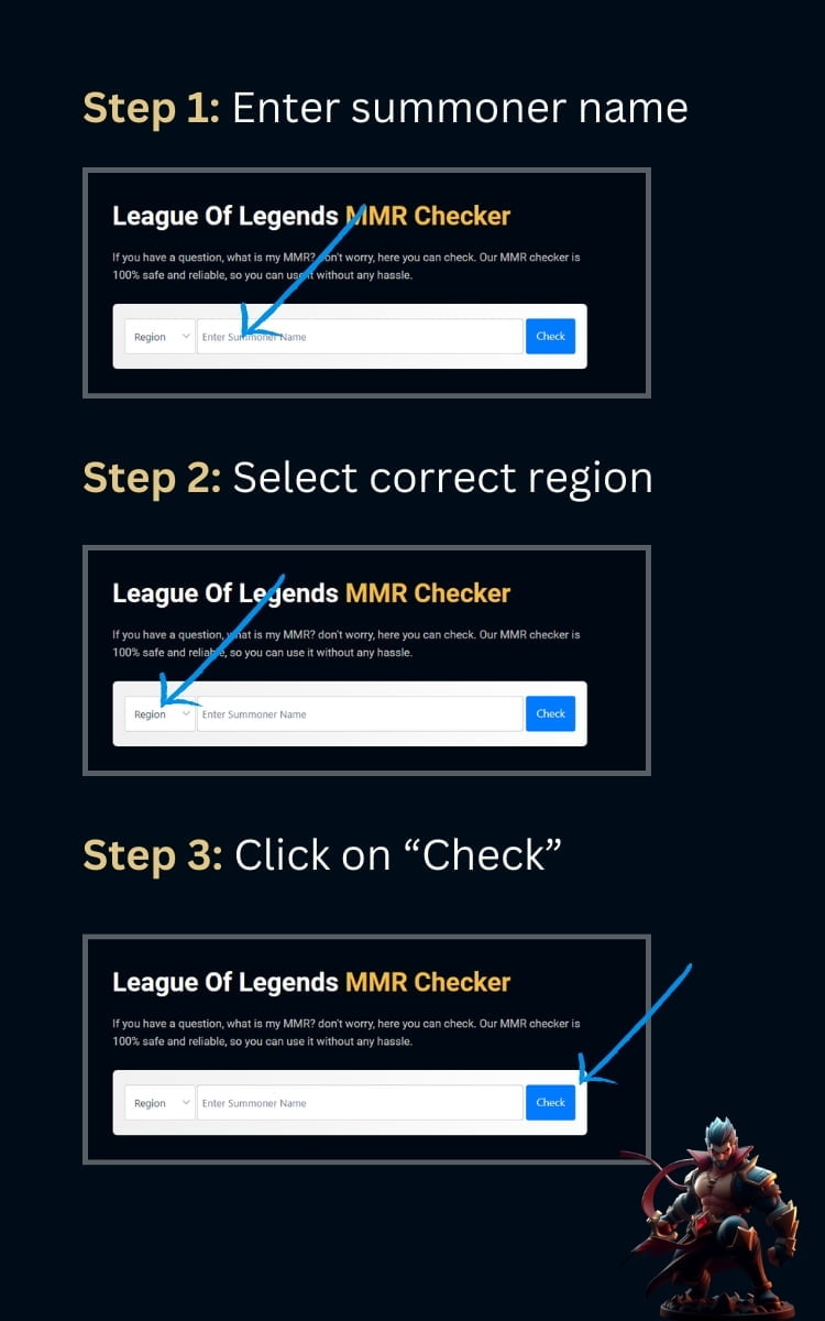 Method to use MMR checker (lolmmr.com)
